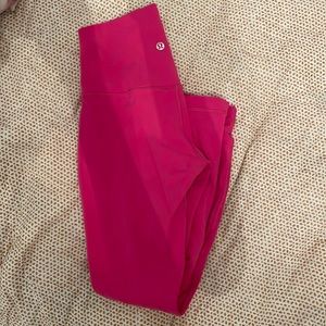RARE sonic pink lululemon leggings 25 inch!